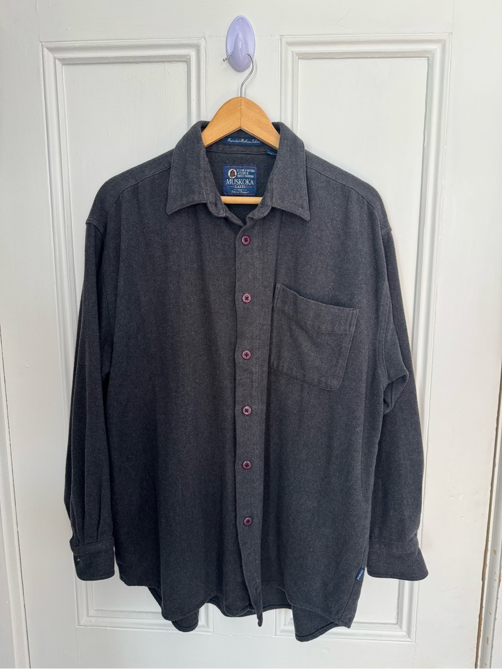 Muskoka Lakes Heavyweight Shacket Shirt Mens Large Imported Italian Fabric